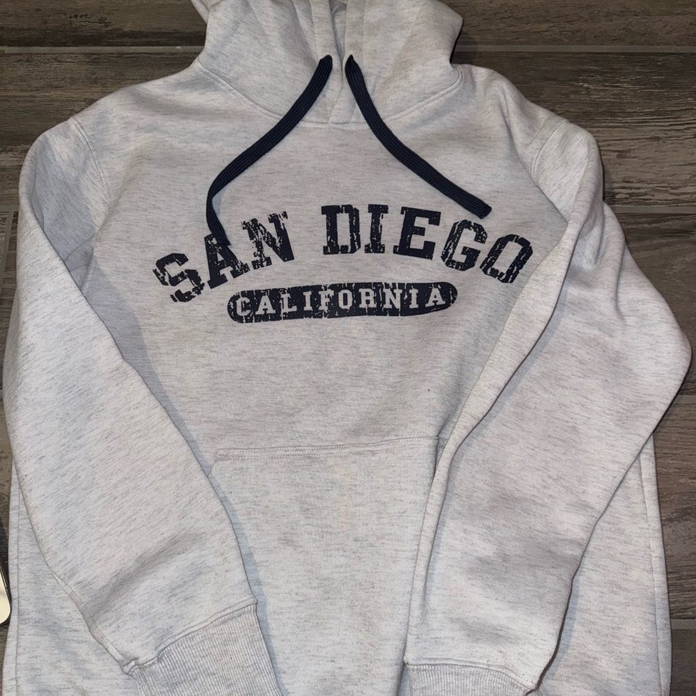 San Diego California Light Gray Hoodie
